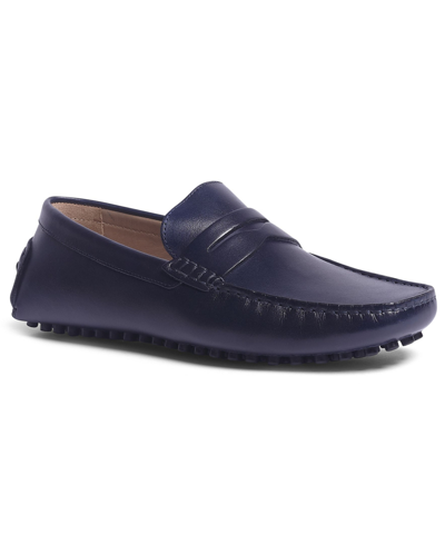 Carlos By Carlos Santana Men's Ritchie Penny Loafer Shoes Men's Shoes In Navy Blue