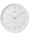 Seiko Pax Wall Clock In White And Silver