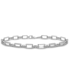 MACY'S DIAMOND RECTANGULAR LINK CHAIN BRACELET (1/6 CT. T.W.) IN STERLING SILVER