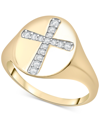 WRAPPED DIAMOND CROSS RING (1/7 CT. T.W.) IN 14K GOLD, CREATED FOR MACY'S