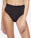 Calvin Klein Women's Second Skin High Waist Thong Underwear In Black