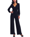 ADRIANNA PAPELL V-NECK WRAP-STYLE JUMPSUIT