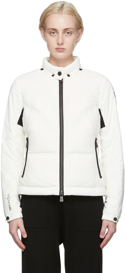 Moncler White Down Daynamic Vailly Jacket In Neutrals