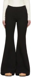 Gabriela Hearst Ennio Wool And Silk-blend Flared Pants In Blk Black