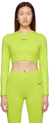 Msgm Green Micro Logo Sport Top In 32 Lime