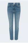 Frame Denim Le Skinny De Jeanne Cromwell Crop Jean In Blue