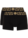 Versace Black Briefs With Elastic Waist With Medusa Print In Cotton Stretch Man In Black