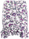 Isabel Marant Milendi Floral Silk-blend Miniskirt In Multi