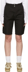 Carhartt Elasticated Cargo Shorts In Black Stone
