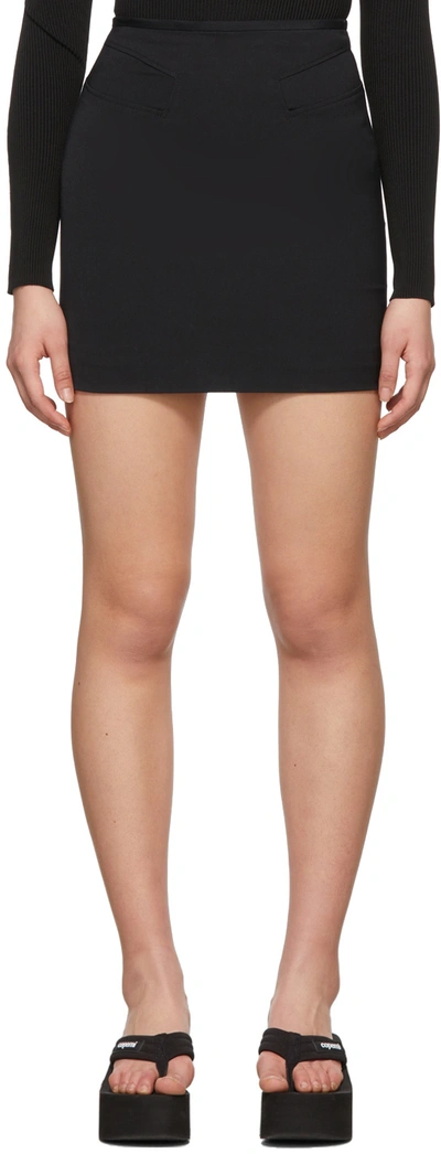 Coperni Black Trompe-l'œil Miniskirt