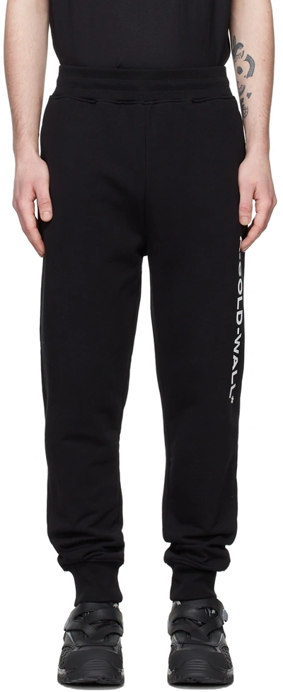 A-cold-wall* Essential Logo Print Cotton Sweatpants In Black