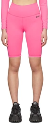 Msgm Pink Micro Logo Bike Shorts In 15 Fucsia