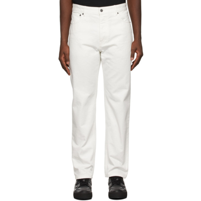 Ami Alexandre Mattiussi White Straight Fit Jeans In White/100