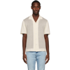 Rag & Bone Harvey Short Sleeve Knit Button-up Camp Shirt In Ivrbklea