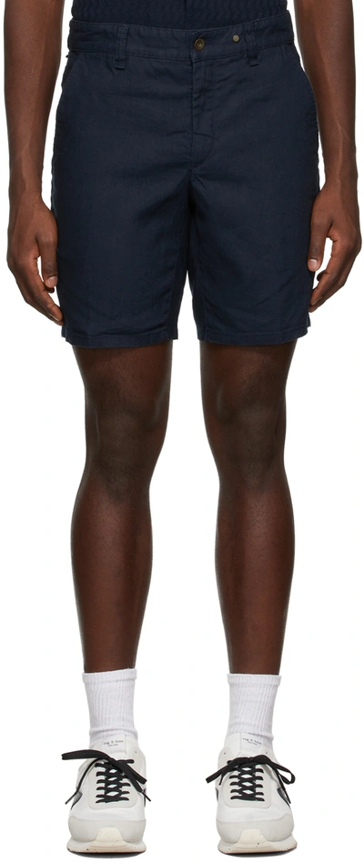 Rag & Bone Perry Linen-blend Shorts In Carbon