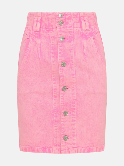 Isabel Marant Étoile Pink Cotton Denim Tloan Skirt