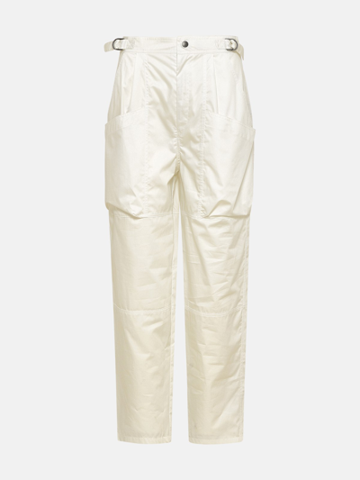 Isabel Marant Ecru Cotton Florine Pants In Beige