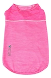 Pet Life Active Aero Pawlse Dog Tank Top In Hot Pink/ Light Pink