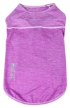 Pet Life Active 'aero-pawlse' Heathered Tank Top In Maroon/ Purple