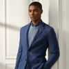 Ralph Lauren Purple Label Hadley Silk-linen Suit Jacket In Light Navy