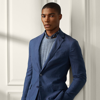 Ralph Lauren Hadley Silk-linen Suit Jacket In Light Navy