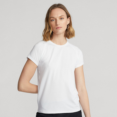 Ralph Lauren Performance Jersey Short-sleeve Tee In Pure White