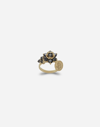 Dolce & Gabbana Ring With Black Sapphires In Gold/black