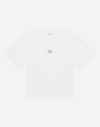 Dolce & Gabbana Short Jersey T-shirt With Dg Logo In White