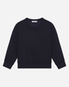 DOLCE & GABBANA CASHMERE ROUND-NECK SWEATER WITH DG LOGO EMBROIDERY