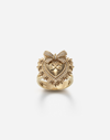 DOLCE & GABBANA DEVOTION RING IN YELLOW GOLD WITH DIAMONDS