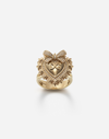 Dolce & Gabbana Devotion Ring In Yellow Gold With Diamonds In Yellow Gold