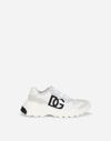 Dolce & Gabbana Nylon And Leather Daymaster Sneakers With Dg Logo In White