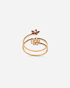 Dolce & Gabbana Spring Yellow Gold Bracelet With Floral Decorations In Gold