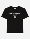 Dolce & Gabbana Jersey Round-neck T-shirt With Dg Milano Embroidery In Black