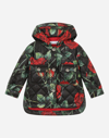 Dolce & Gabbana Quilted Rose-print Coat In Multicolor