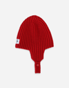 DOLCE & GABBANA RIBBED KNIT HAT WITH LOGO LABEL