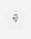 DOLCE & GABBANA JERSEY T-SHIRT WITH DG HEART PRINT