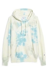 Champion Sunwash Lightweight Cotton Blend Fleece Hoodie In Sun Wash Chambray Jade Multi