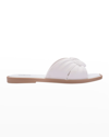 Melissa Plush Crisscross Jelly Pool Sandals In Beige/white