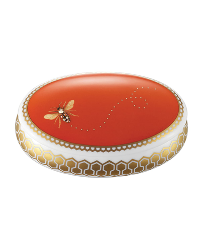 Prouna My Honeybee Oval Jewelry Box In Orange/white