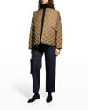 Totême Quilted Padded Recycled Shell Jacket In Cornichon 652