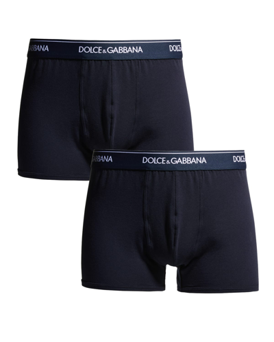 Dolce & Gabbana 2-pack Regular Boxer Briefs In Navy