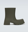 Balenciaga Block-heel Ankle Boots In Kaki