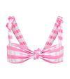 Jacquemus Le Haut Vichy Checked Bikini Top In Light Pink Checks
