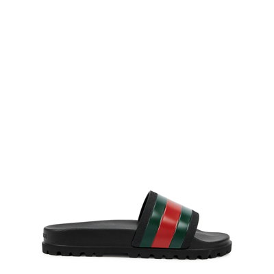 Gucci Signature Web Slide Sandals For Men In Multi