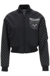 MOSCHINO MOSCHINO CRYSTAL TEDDY BOMBER JACKET