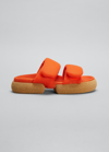 Dries Van Noten Mesh Dual-grip Sporty Sandals In Orange