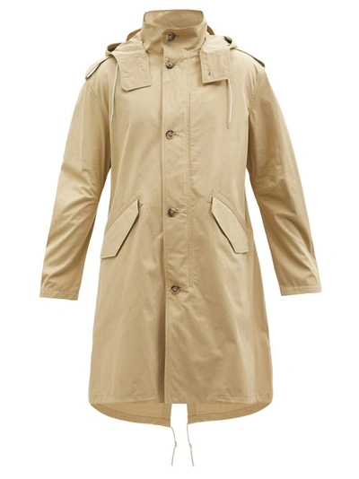 Apc Antoine Hooded Cotton-gabardine Parka In Neutrals