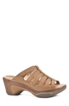 White Mountain Valencia Wedge Sandal In Natural/ Burn/ Smooth