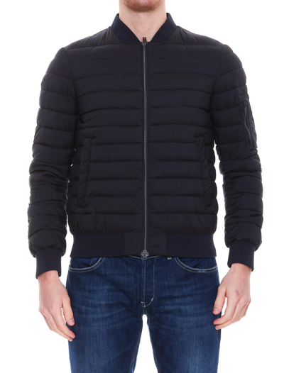 Herno Padded Bomber Jacket In Navy